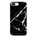 iPhone 7 Plus - TPU IMD Soft Full Case Printing Protective Cover Case - Black Marble Pattern